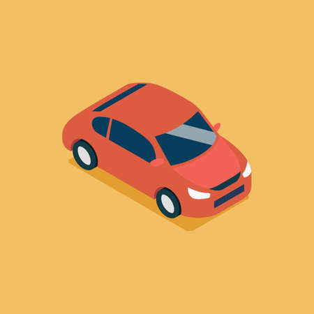 Isometric car vector illustration. Graphic designのイラスト素材