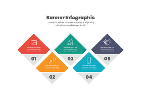 Banner sign infographic design. vector illustration graphic designのイラスト素材