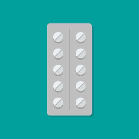 Pack of medicine pills. Vector illustrationのイラスト素材