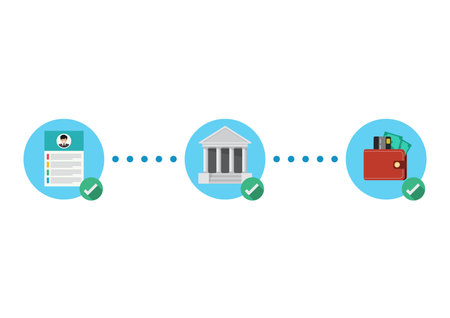 Financial services payment processing. Banking operations. Vector illustrationのイラスト素材
