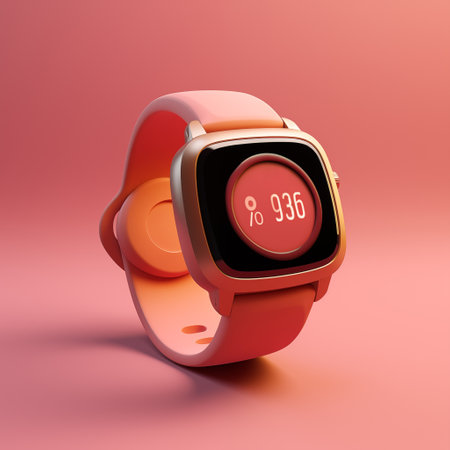 Smart watch device. Smart watch technology. 3d illustration by generative Aiの素材