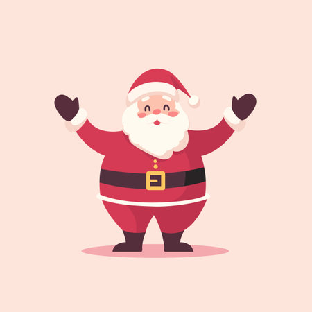 Happy Santa claus cute cartoon. Cartoon character. Vector illustrationのイラスト素材