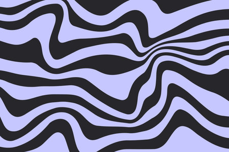 Liquid groovy horizontal background. Abstract background pattern with colorful waves. Vector illustrationのイラスト素材