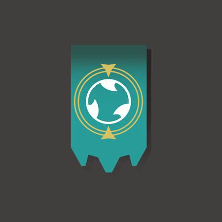 Green Banner with modern symbol. vector illustrationのイラスト素材