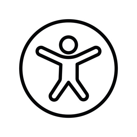 Accessibility icon. vector illustration.のイラスト素材