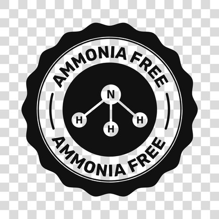 Ammonia free icon. Rounded outlined vector icons in black color.&#x9;のイラスト素材