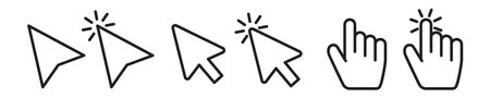 Set of cursor icons. Vector Illustrationsのイラスト素材
