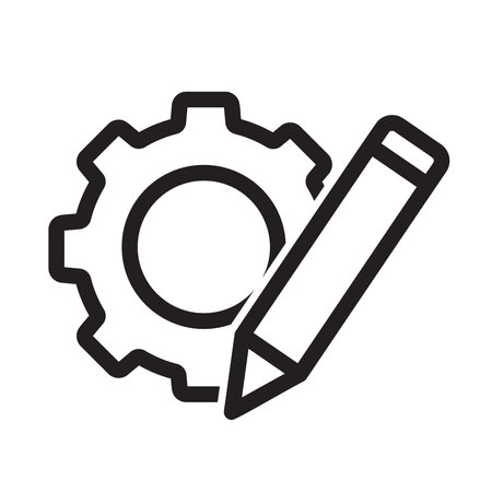 Customization icon. vector line illustrationのイラスト素材