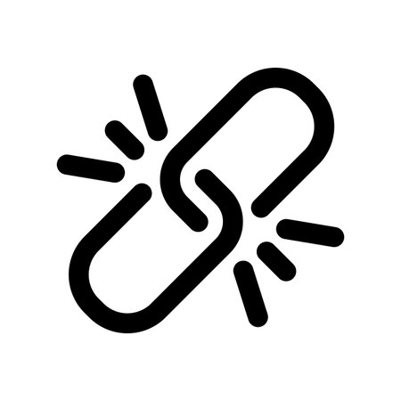 Indestructible icon. Durable icon. black outline vector icon for chain.