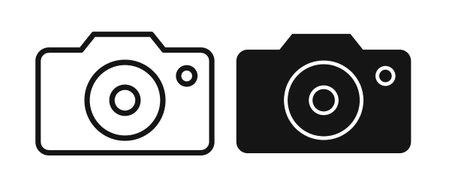 camera iconset on white background. Eps 10 stock vector
