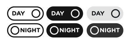 Day and night modeset on white background. Eps 10 stock vectorのイラスト素材