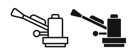 Floor Sander iconset on white background. Eps 10 stock vectorのイラスト素材