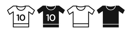 Jersey iconset on white background. Eps 10 stock vectorのイラスト素材