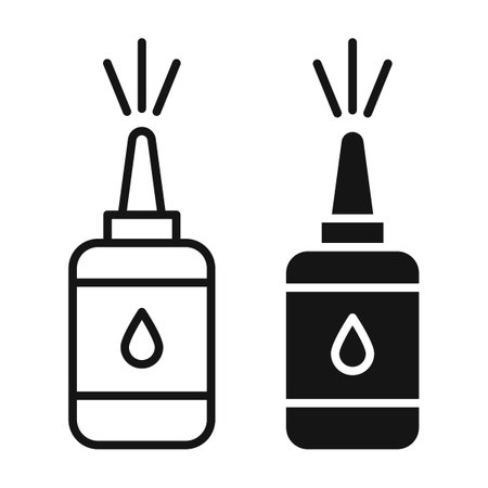 Nasal spray iconset on white background. Eps 10 stock vectorのイラスト素材