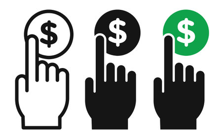 Pay Per Click iconset on white background. Eps 10 stock vectorのイラスト素材