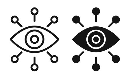 Shared Vision iconset on white background. Eps 10 stock vectorのイラスト素材