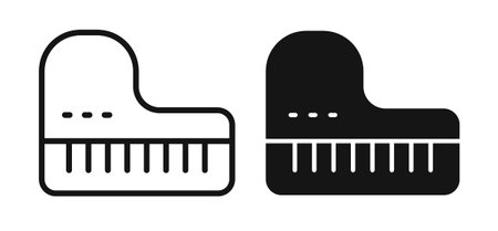piano iconset on white background. Eps 10 stock vectorのイラスト素材