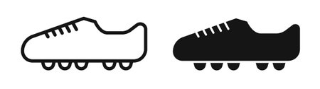 soccer boot Iconset on white background. Eps 10 stock vectorのイラスト素材