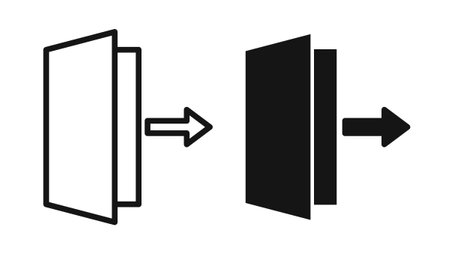 vector logout iconset on white background. Eps 10 stock vectorのイラスト素材
