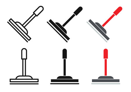 window squeegee iconset on white background. Eps 10 stock vectorのイラスト素材