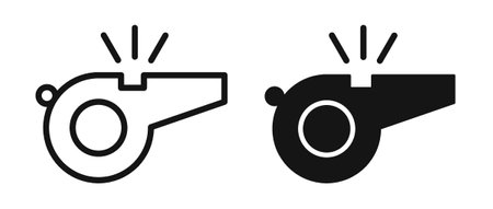 whistle iconset on white background. Eps 10 stock vectorのイラスト素材