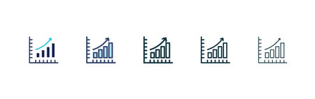 Business performance icon set. Stock vector srt on white backgound. EPS 10