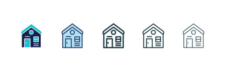 Chalet icon set. Stock vector srt on white backgound. EPS 10のイラスト素材