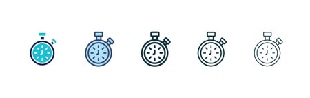 Stopwatch icon set. Stock vector srt on white backgound. EPS 10のイラスト素材