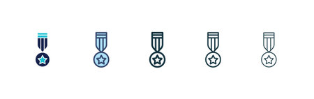 Condecoration icon set. Stock vector srt on white backgound. EPS 10