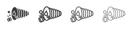 Cornucopia icon set. Stock vector set on white backgound. EPS 10のイラスト素材