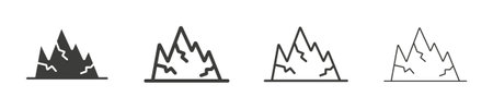 Mountain icon set. Stock vector set on white backgound. EPS 10のイラスト素材
