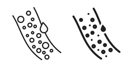 Blood vessel iconset on white background. Eps 10 stock vectorのイラスト素材