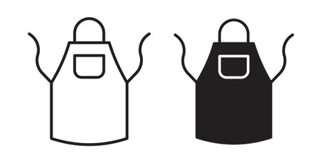 Apron icon set on white background. Eps 10 stock vectorのイラスト素材