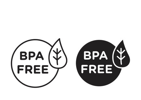 BPA free iconset on white background. Eps 10 stock vectorのイラスト素材