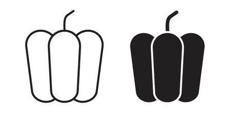 capsicum iconset on white background. Eps 10 stock vectorのイラスト素材