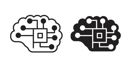 ai iconset on white background. Eps 10 stock vector