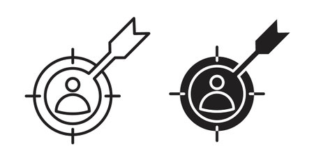 Customer Focus iconset on white background. Eps 10 stock vectorのイラスト素材