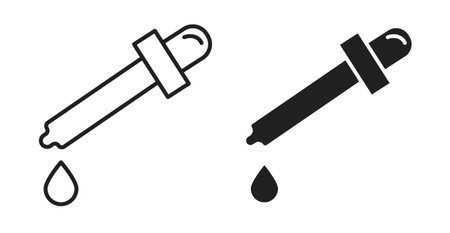 Dropper iconset on white background. Eps 10 stock vectorのイラスト素材