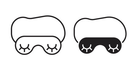 eye mask iconset on white background. Eps 10 stock vectorのイラスト素材