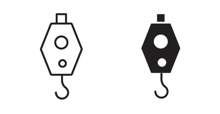 Industrial hook iconset on white background. Eps 10 stock vectorのイラスト素材