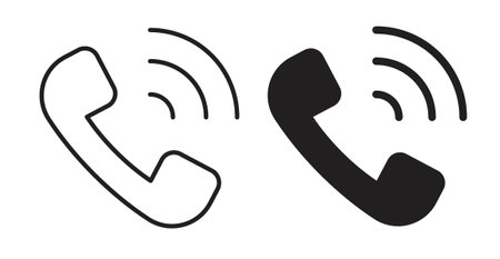Phone iconset on white background. Eps 10 stock vectorのイラスト素材