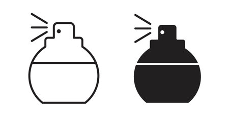 perfume bottle iconset on white background. Eps 10 stock vectorのイラスト素材