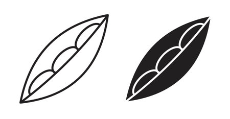 soybean iconset on white background. Eps 10 stock vectorのイラスト素材