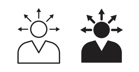 Self Awareness iconset on white background. Eps 10 stock vectorのイラスト素材