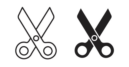 Scissor iconset on white background. Eps 10 stock vectorのイラスト素材