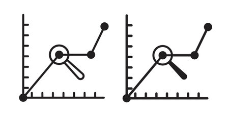 Predictive Analytics iconset on white background. Eps 10 stock vectorのイラスト素材