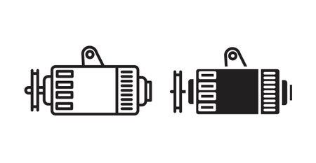 Car alternator iconset on white background. Eps 10 stock vectorのイラスト素材