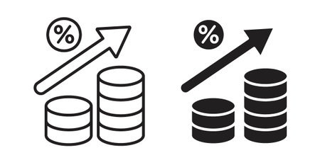 Inflation icon set on white background. Eps 10 stock vectorのイラスト素材