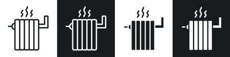 Radiator icon set on white background. Eps 10 stock vectorのイラスト素材