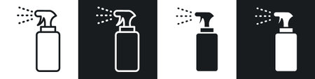 Spray Bottle icon set on white background. Eps 10 stock vectorのイラスト素材